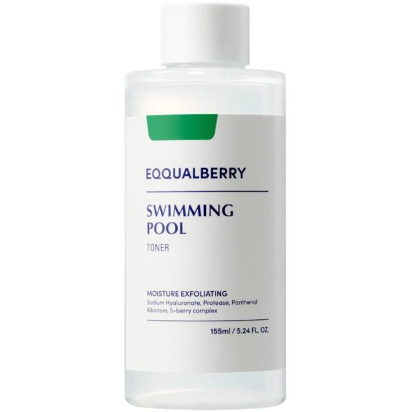 Eqqualberry peldbaseina toneris - pīlinga un mitrinošs sejas toneris, 155 ml Eqqualberry peldbaseina toneris - pīlinga un mitrinošs sejas toneris, 155 ml