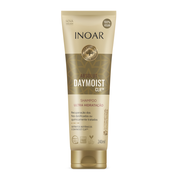 INOAR Absolut Daymoist Shampoo - šampūns ķīmiski bojātiem matiem 240 ml