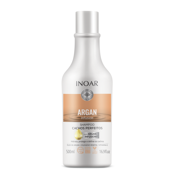 INOAR Argan Infusion Perfect Curls Shampoo - šampūns ideālām cirtām, 500 ml