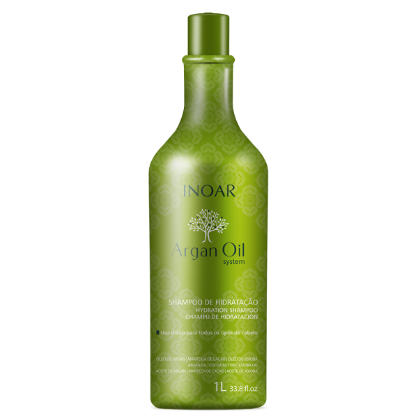 INOAR Argan Oil Shampoo intensīvi mitrinošs šampūns ar argana eļļu, 1000 ml