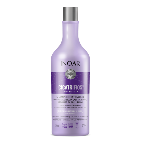 INOAR CicatriFios Perfect Blond Shampoo - šampūns blondiem matiem, 800 ml