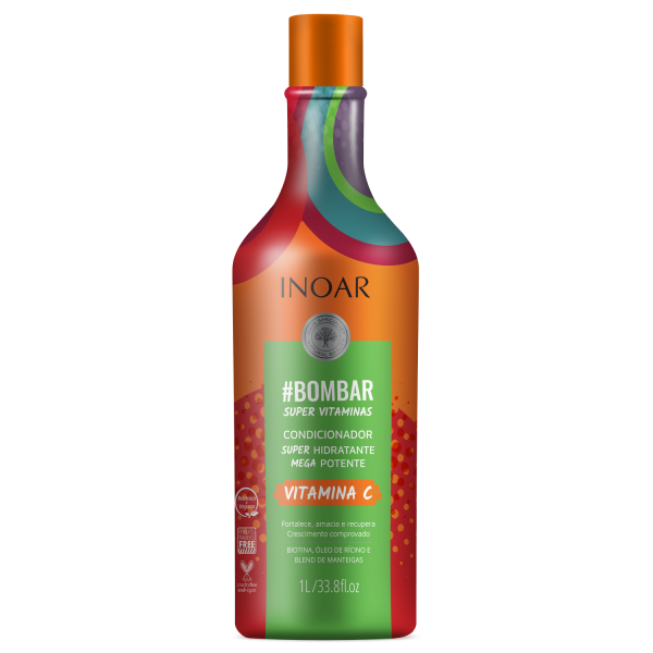 INOAR #Bombar Super Vitamins Conditioner - ar vitamīniem bagātināts kondicionieris, 1000 ml