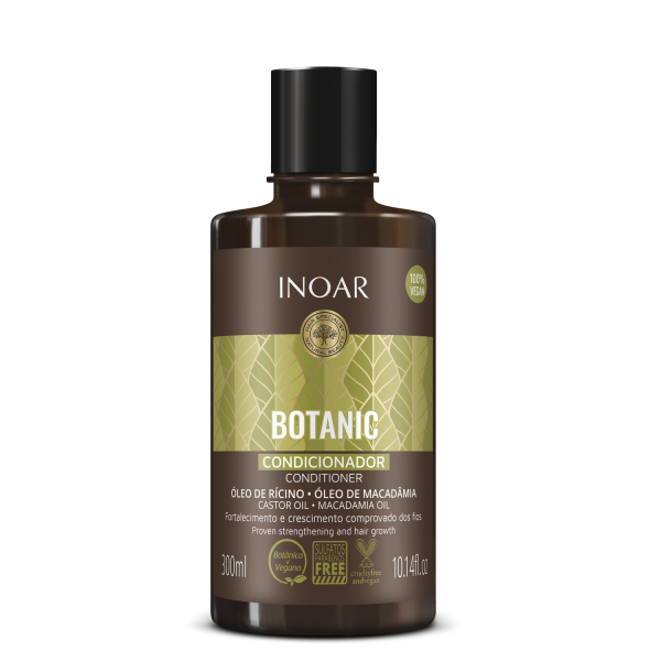 INOAR Botanic Conditioner matus stiprinošs kondicionieris ar rīcineļļu, 300 ml