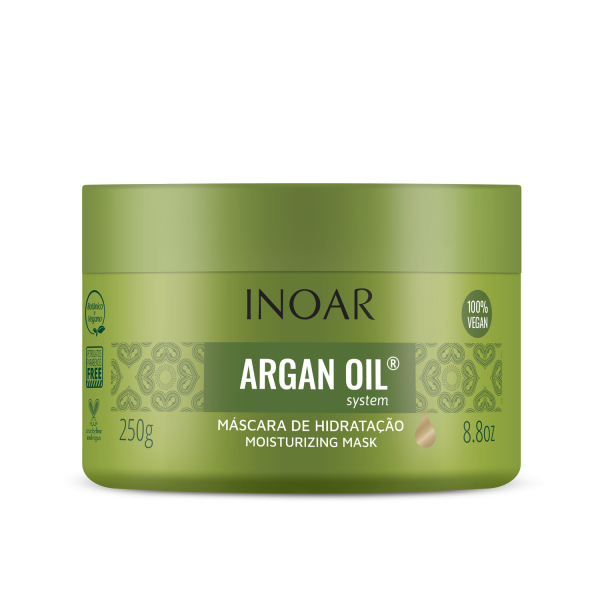 INOAR Argan Oil Mask - intensīvi mitrinoša matu maska ar argana eļļu, 250 ml