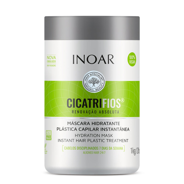 INOAR CicatriFios Mask - matu struktūru atjaunojoša maska, 1000 ml