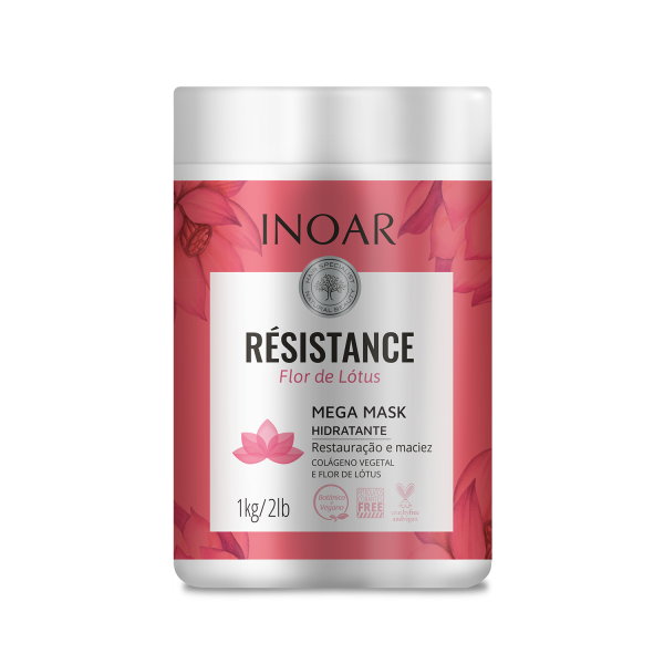 INOAR Resistance Flor de Lotus Mask - intensīvi atjaunojoša, atsvaidzinoša maska, 1000 g