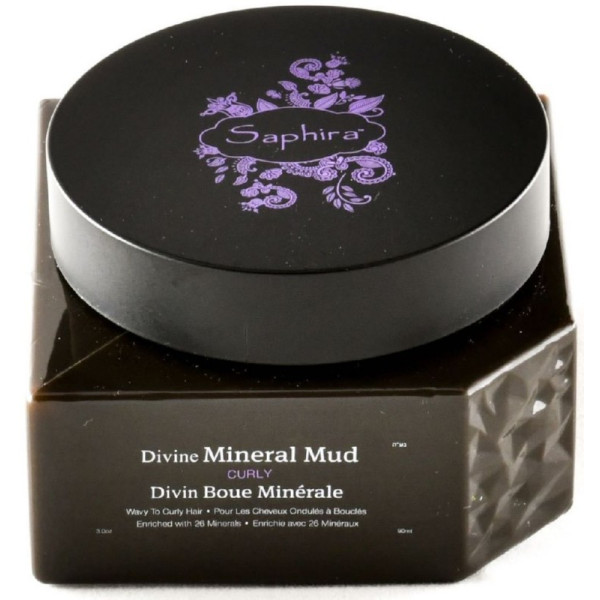 Saphira Divine Mineral Mud intensīvi mitrinoša maska-minerāldūņas sprogainiem matiem, 90 ml