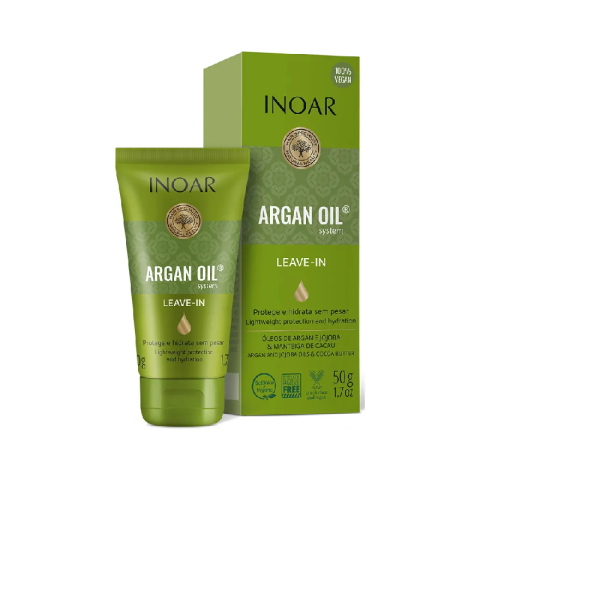 INOAR Argan Oil Leave-in - nenoskalojams balzams ar argana eļļu 50 ml