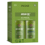 INOAR Argan Oil Duo Kit - intensīvi mitrinošs komplekts ar argana eļļu, 2x250 ml