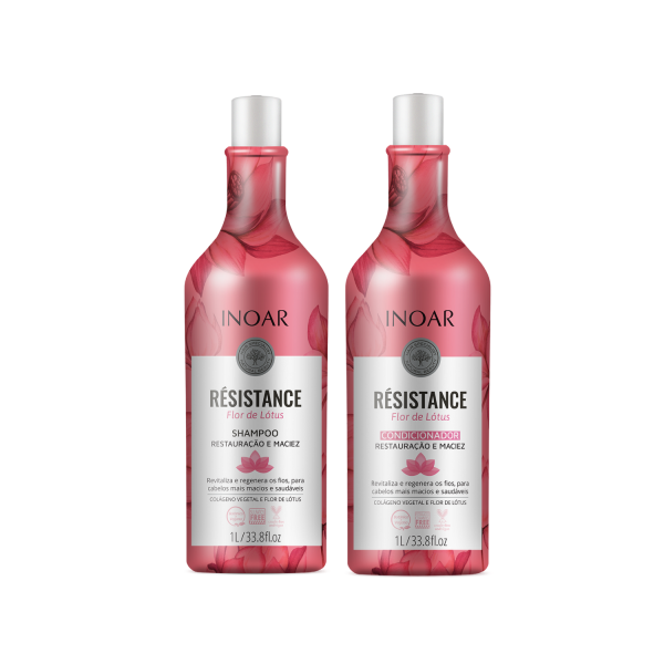 INOAR Resistance Flor de Lotus Duo Kit - matu mitrināšanas komplekts, 2x1000 ml