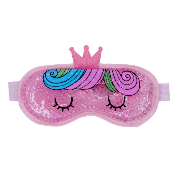 Be OSOM Hot & Cold Eye Mask sildoša/atvēsinoša acu maska - miega brilles, rozā, ar mīkstām bumbiņām