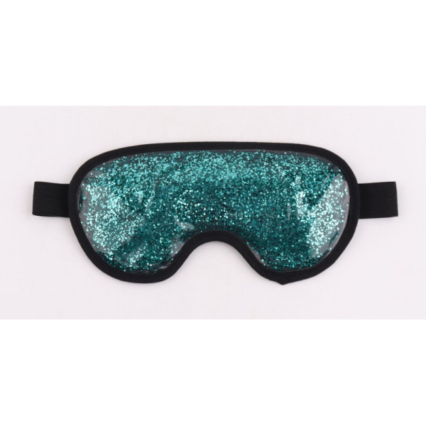 Be OSOM Hot & Cold Glitter Eye Mask Blue sildoša/atvēsinoša acu maska - miega brilles, zila