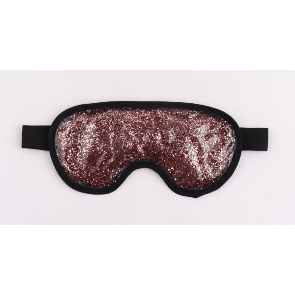 Be OSOM Hot & Cold Glitter Eye Mask Rozā sildoša/atvēsinoša acu maska - miega brilles, rozā