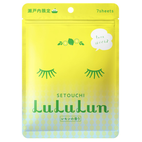 LuLuLun Premium Sheet Mask Setouchi Lemon 7 Pack komplekts vienreizējās lietošanas sejas maskas, atdzīvina un līdzsvaro sejas ādu, 7 gab.