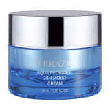 Mitrinošs sejas ādas krēms Terrazen Aqua Recharge 24H Moist Cream, īpaši piemērots sausai sejas ādai, 50 ml