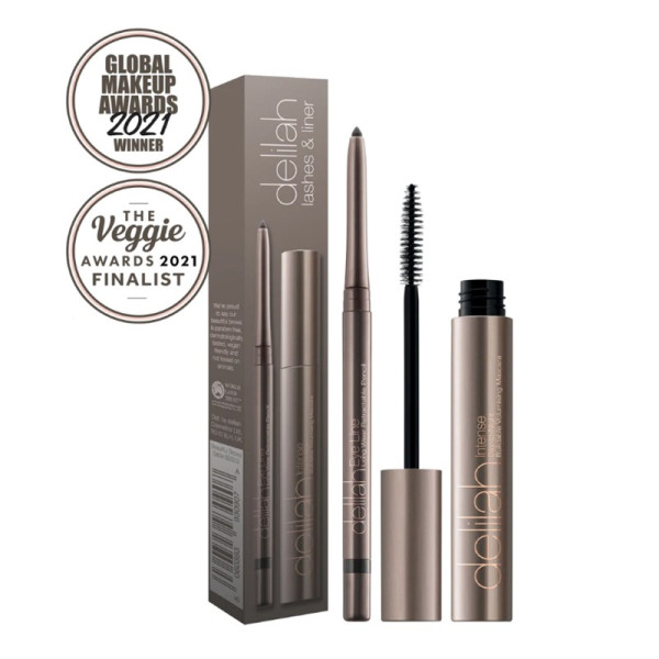 delilah LASHES & LINER COLLECTION skropstu tušas un acu zīmuļu komplekts