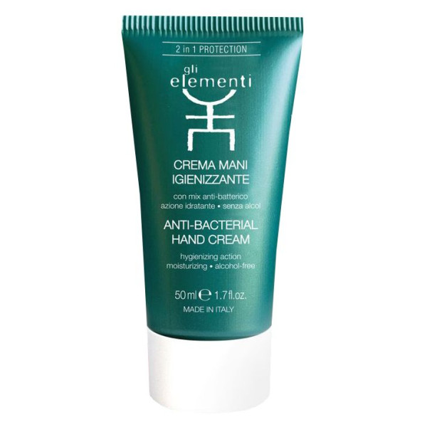 Gli Elementi Anti-bacterial Hand Cream antibakteriāls roku ādas krēms, 50 ml