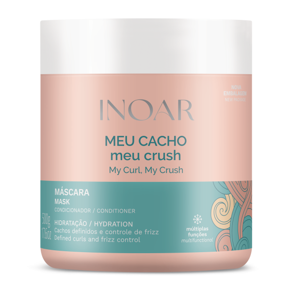 INOAR Meu Cacho, Meu Crush Mask - mitrinoša matu maska cirtainiem matiem 500 g