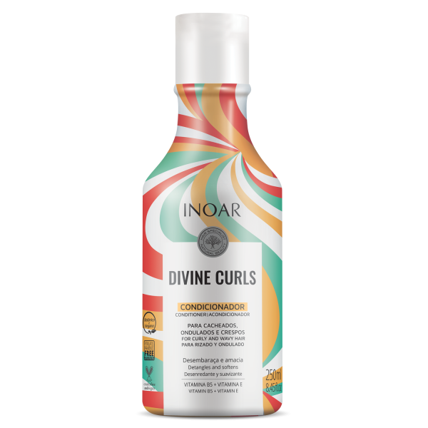 INOAR Divine Curls Duo Kit kondicionieris cirtainiem un viļņainiem matiem, 250 ml