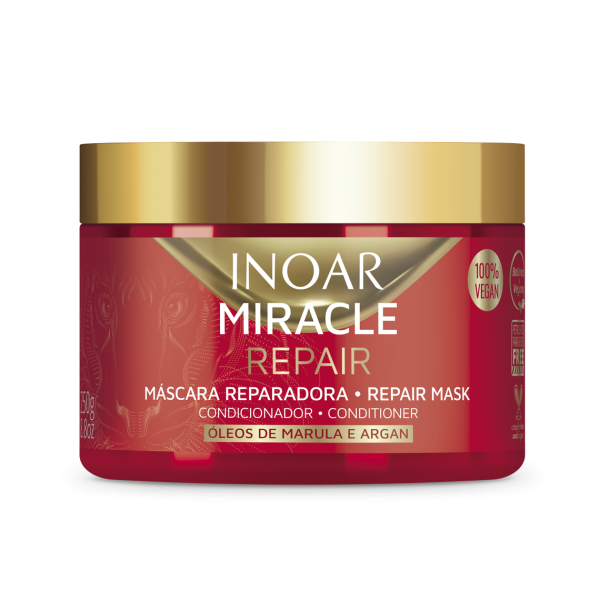 INOAR Miracle Repair Mask spīdumu atjaunojoša matu maska, 250 g