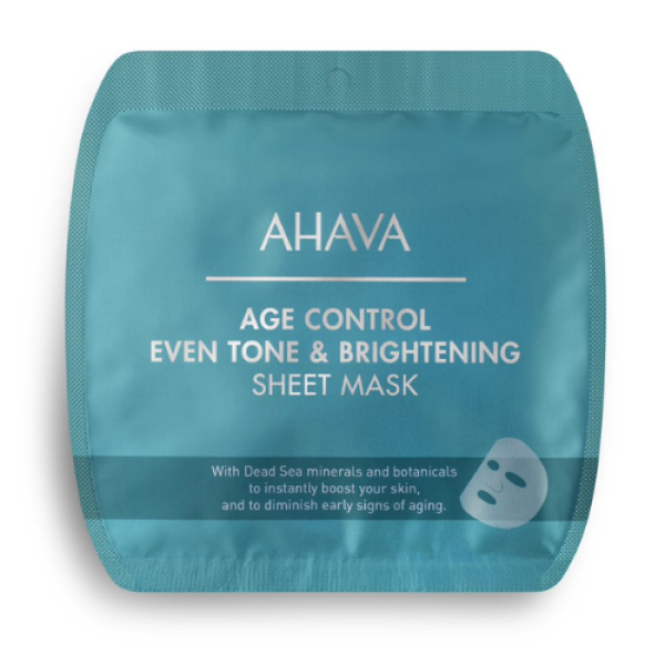 AHAVA Age Control Even Tone & Brightening Sheet Mask, 1 gab.