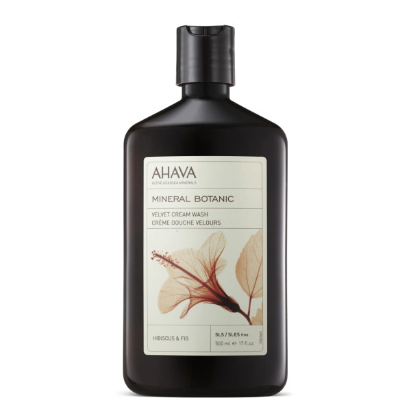 AHAVA Mineral Botanic Velvet Cream Wash Hibiscus & Fig krēms ķermeņa mazgāšanai, 500 ml