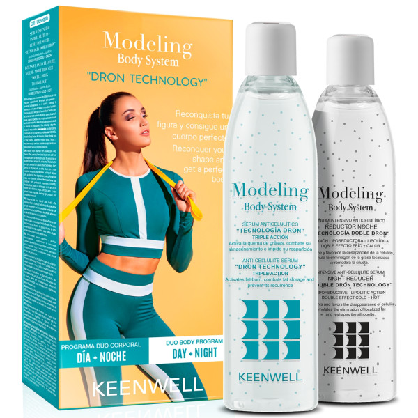 Keenwell Modeling Body System Drone Technology komplekts Nr. 1: pretcelulīta serums, 250 ml + pretcelulīta nakts serums, 250 ml