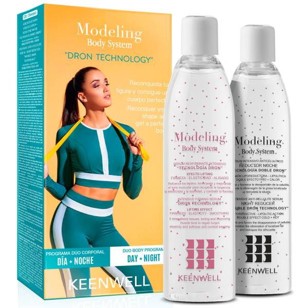 Keenwell Modeling Body System Drone Technology komplekts Nr. 3: nostiprinošs serums, 250 ml + pretcelulīta nakts serums, 250 ml