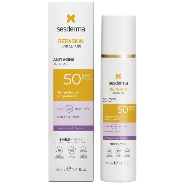 Sesderma Repaskin Urban 365 atjaunojošs sejas saules aizsargkrēms SPF 50, 50 ml