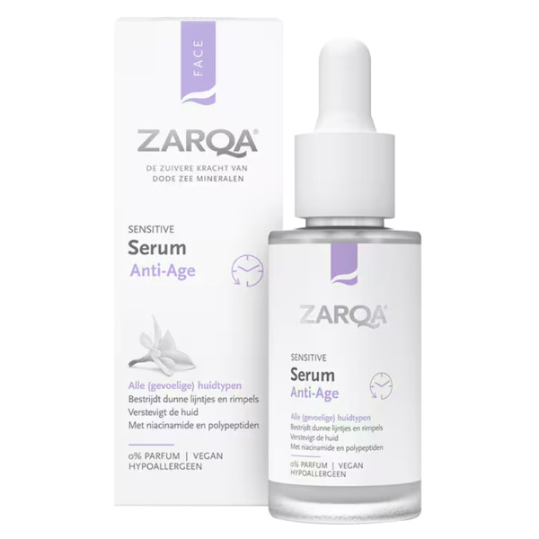 Zarqa Sensitive Serum Anti-Age atjaunojošs sejas serums, 30 ml