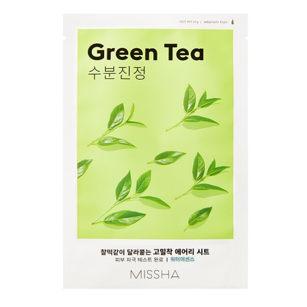 Missha Airy Fit Sheet Mask [Green Tea] lokšņu maska, 19 ml