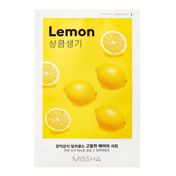 Missha Airy Fit Sheet Mask [Lemon] lokšņu maska, 19 ml