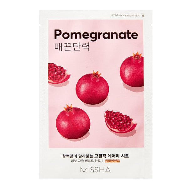 Missha Airy Fit Sheet Mask [Granātābolu] lokšņu maska, 19 ml