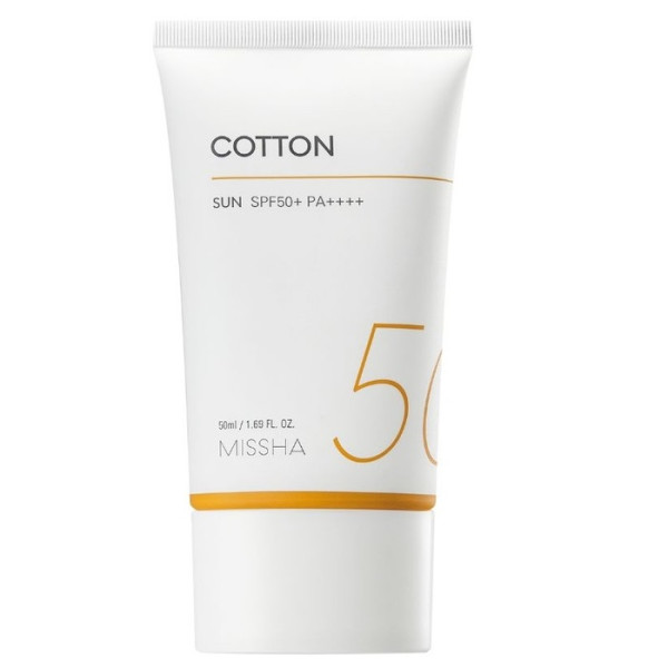 Missha All Around Safe Block Cotton Sun SPF 50+ matēts sejas sauļošanās līdzeklis, 50 ml