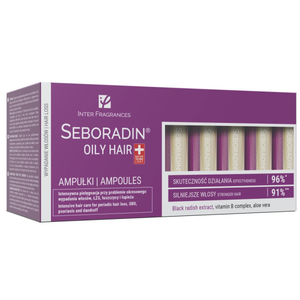 SEBORADIN Oily Hair ampulas matiem, 14 x 5,5 ml