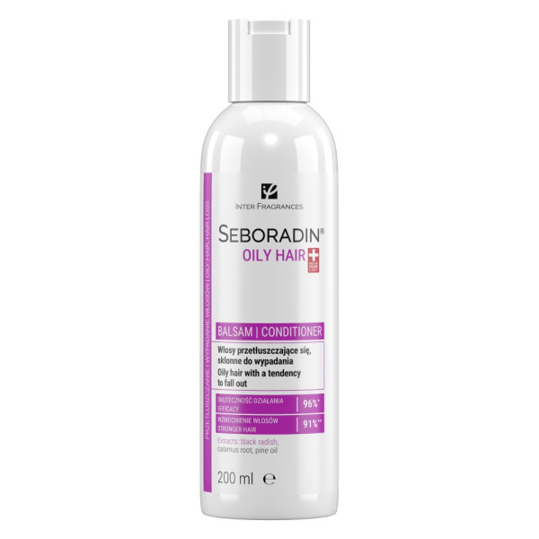 SEBORADIN Oily Hair balzams taukainiem un sprogainiem matiem, 200 ml