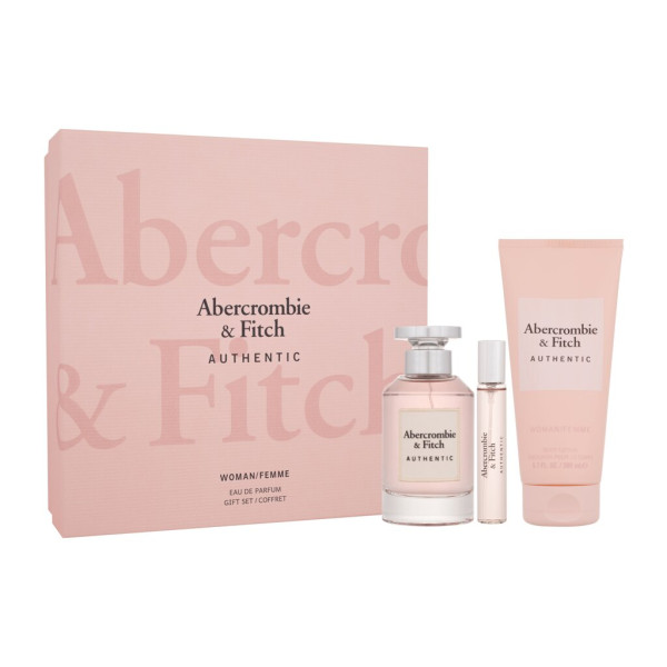 Abercrombie & Fitch Authentic komplekts sievietēm (EDP, 100 ml + EDP, 15 ml + ķermeņa losjons, 200 ml)