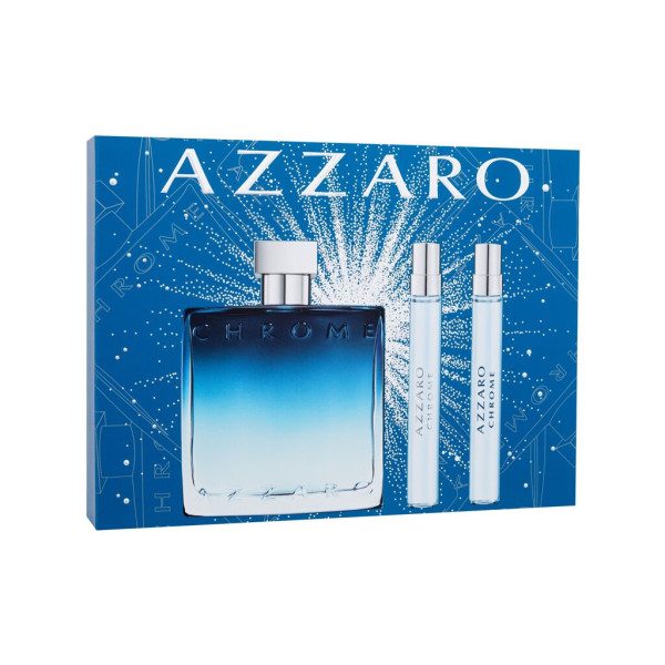 Azzaro Chrome Eau de Parfum komplekts vīriešiem (Edp 100 ml + Edp 10 ml + Edt 10 ml)