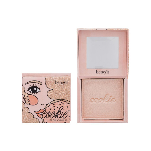 Benefit Cookie Golden Pearl Highlighter pūderis, kas piešķir zeltainu pērļu nokrāsu, 8 g