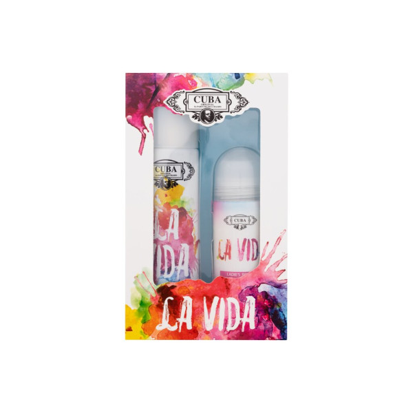 Cuba La Vida parfimērijas ūdens komplekts sievietēm (Edp 100 ml + Antiperspirant Roll-on 50 ml)