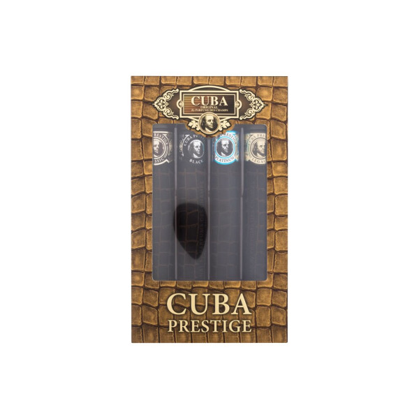 Cuba Prestige tualetes ūdens komplekts vīriešiem (Edt 35 ml + Edt Prestige Black 35 ml + Edt Prestige Platinum 35 ml + Edt Prestige Legacy 35 ml)