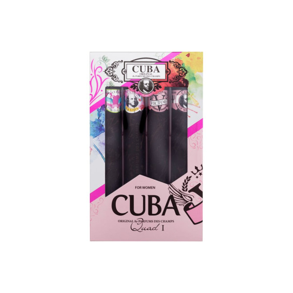 Cuba Quad I tualetes ūdens komplekts sievietēm (Edt Heartbreaker 35 ml + Edt La Vida 35 ml + Edt Victory 35 ml + Edt VIP 35 ml)