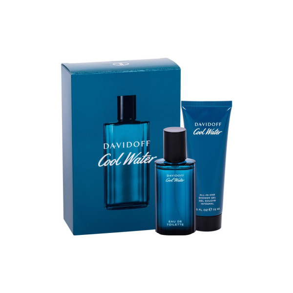 Davidoff Cool Water Eau de Toilette komplekts vīriešiem (Edt 40ml + 75ml Shower gel)