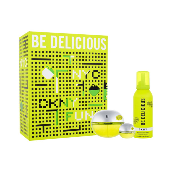 DKNY Be Delicious komplekts sievietēm (EDP, 100 ml + EDP, 7 ml + dušas putas, 150 ml)