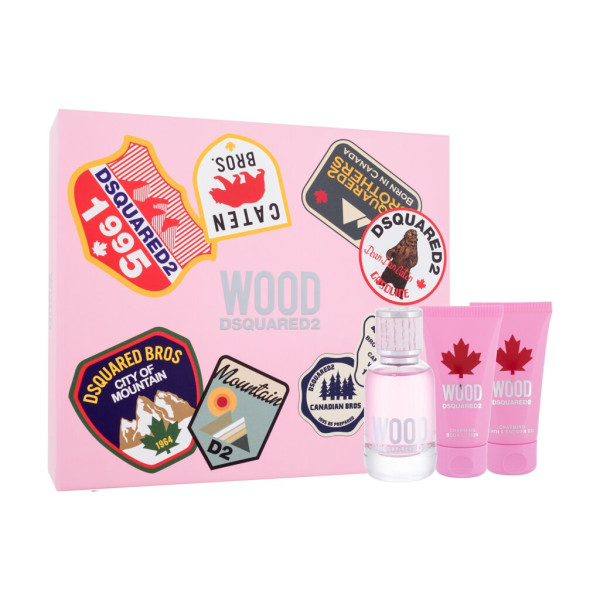 Dsquared2 Wood Eau de Toilette komplekts sievietēm (Edt 50 ml + Body Lotion 50 ml + Shower Gel 50 ml)