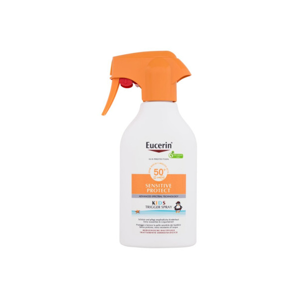 Eucerin Sun Kids Sensitive Protect Sun Spray SPF 50+ saules aizsardzības aerosols bērniem, 250 ml