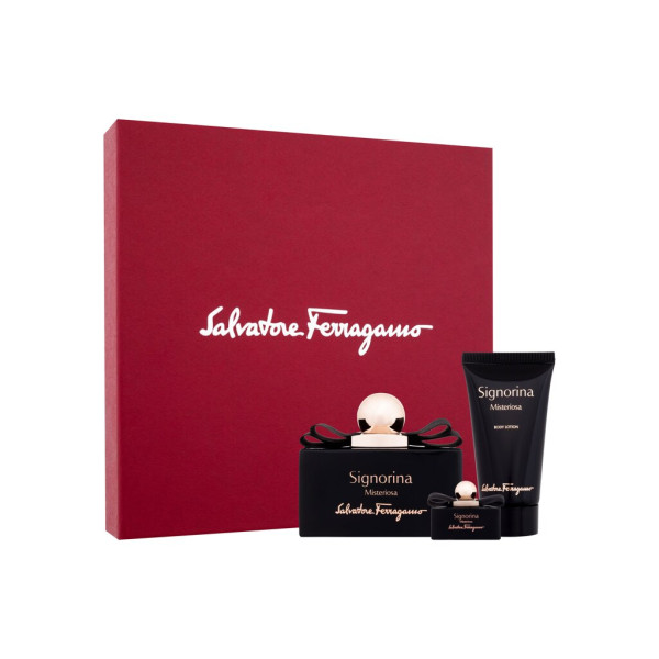 Ferragamo Signorina Misteriosa Eau de Parfum komplekts sievietēm (Edp 100 ml + Edp 5 ml + Body Lotion 50 ml)