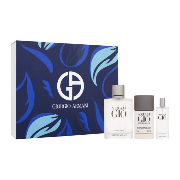 Giorgio Armani Acqua di Gio Pour Homme komplekts vīriešiem (EDT, 100 ml + EDT, 15 ml + dezodorants, 75 g)