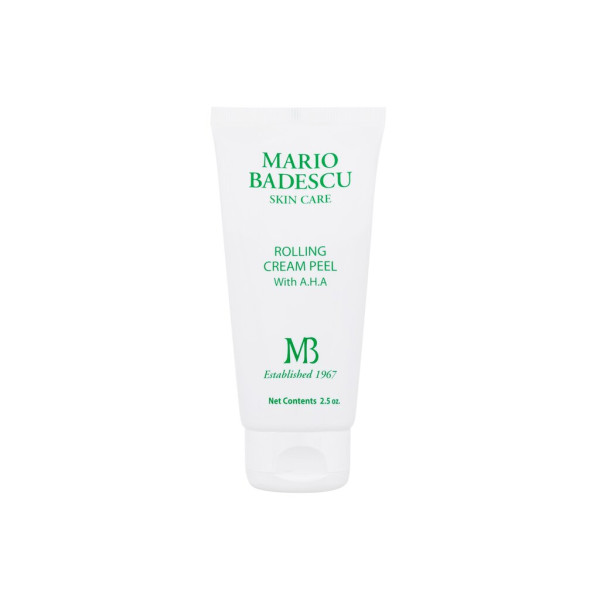 Mario Badescu Cleansers Rolling Cream Peel ar AHA krēmveida sejas skrubi, 75 ml