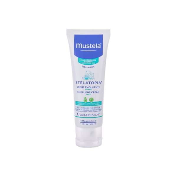 Mustela Bébé Stelatopia Emollient Cream mīkstinošs sejas krēms zīdaiņiem, 40 ml